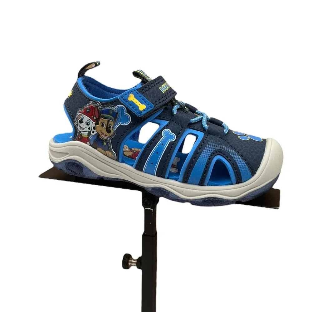 Paw Patrol Toddler Boys Light Up Sport Fisherman Sandals Size 6 Blue Closed Toe